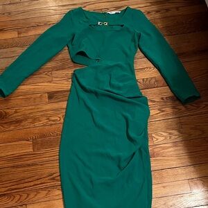 Zara True Green Long Sleeve Dress